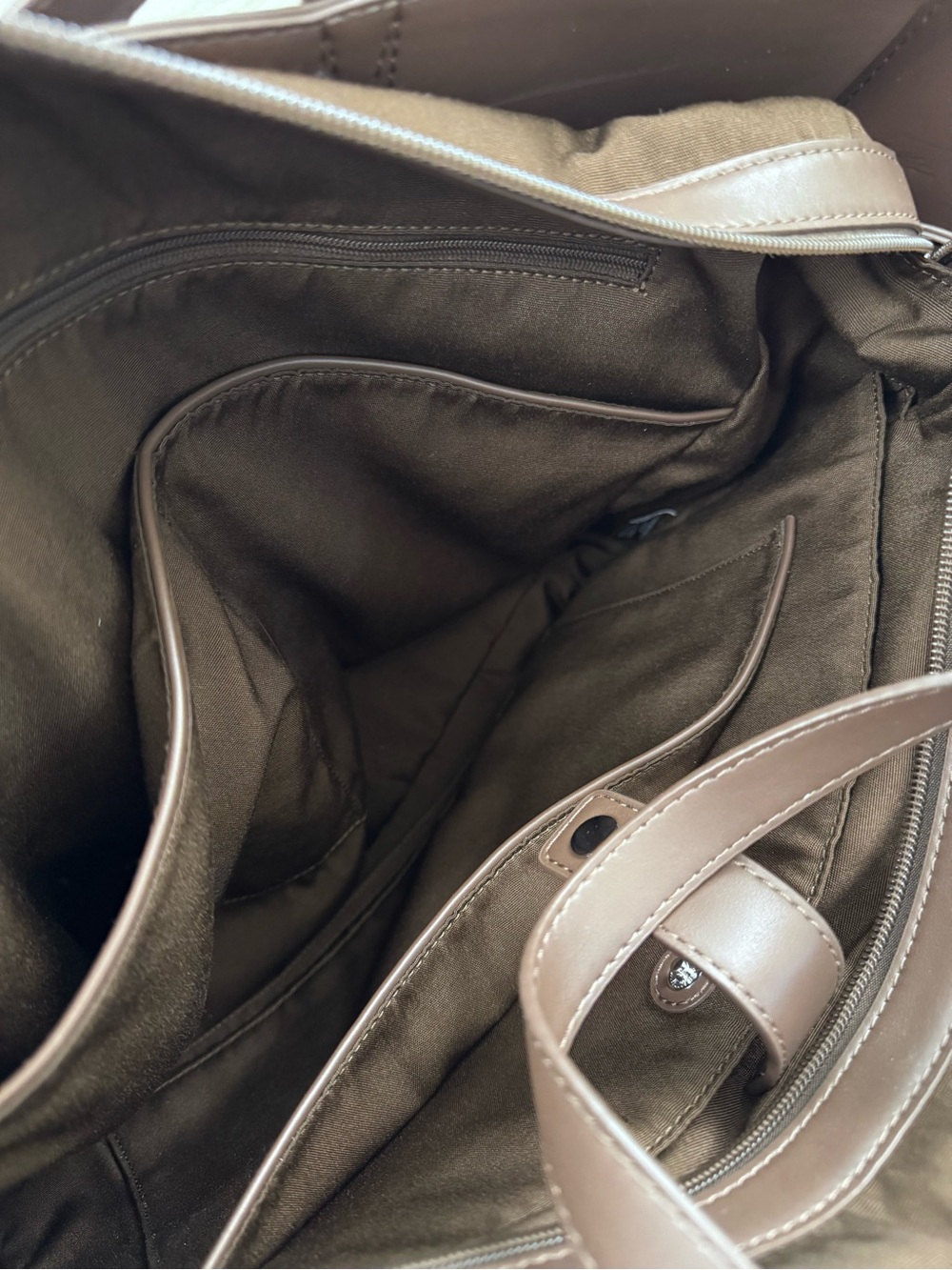 Calpak Haven Espresso Dark Brown Leather Tote with Detachable Strap - Picture 5 of 7